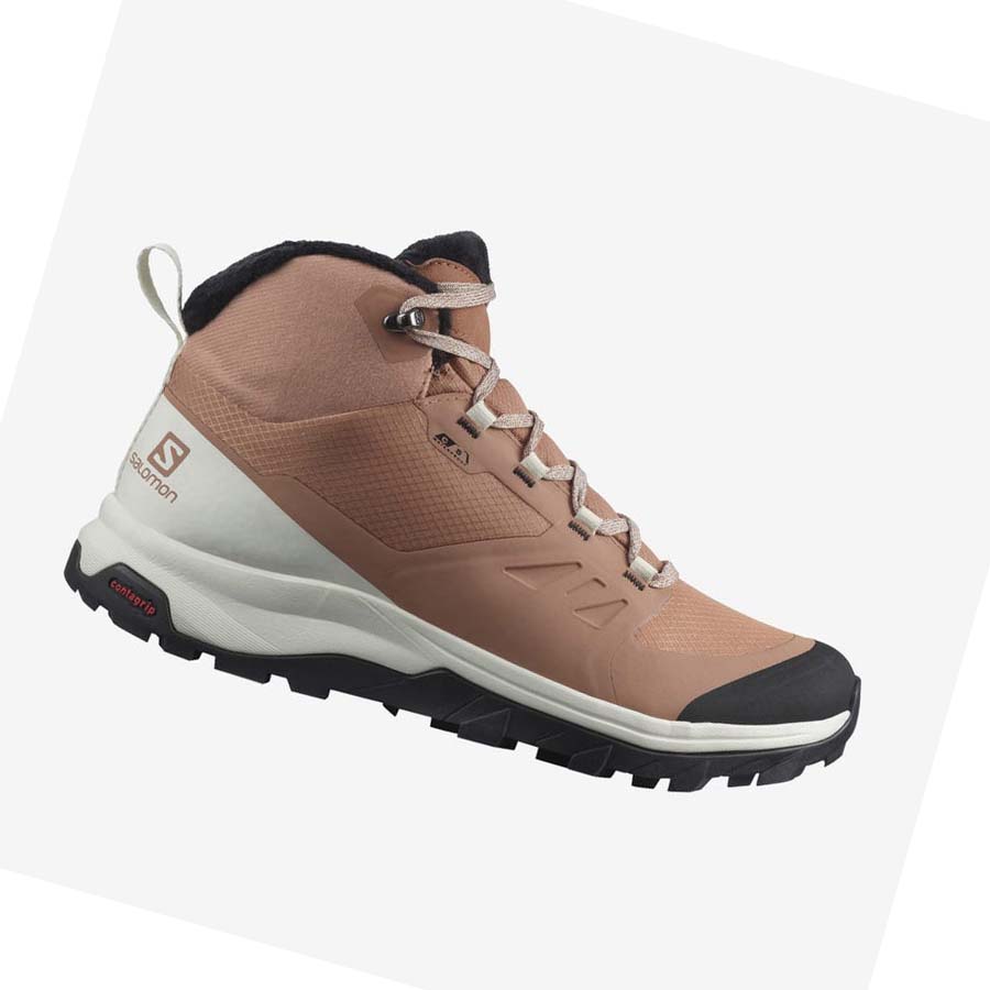 Botas de Invierno Salomon OUTSNAP CLIMASALOMON™ WATERPROOF Mujer Beige | MX 2614SGL